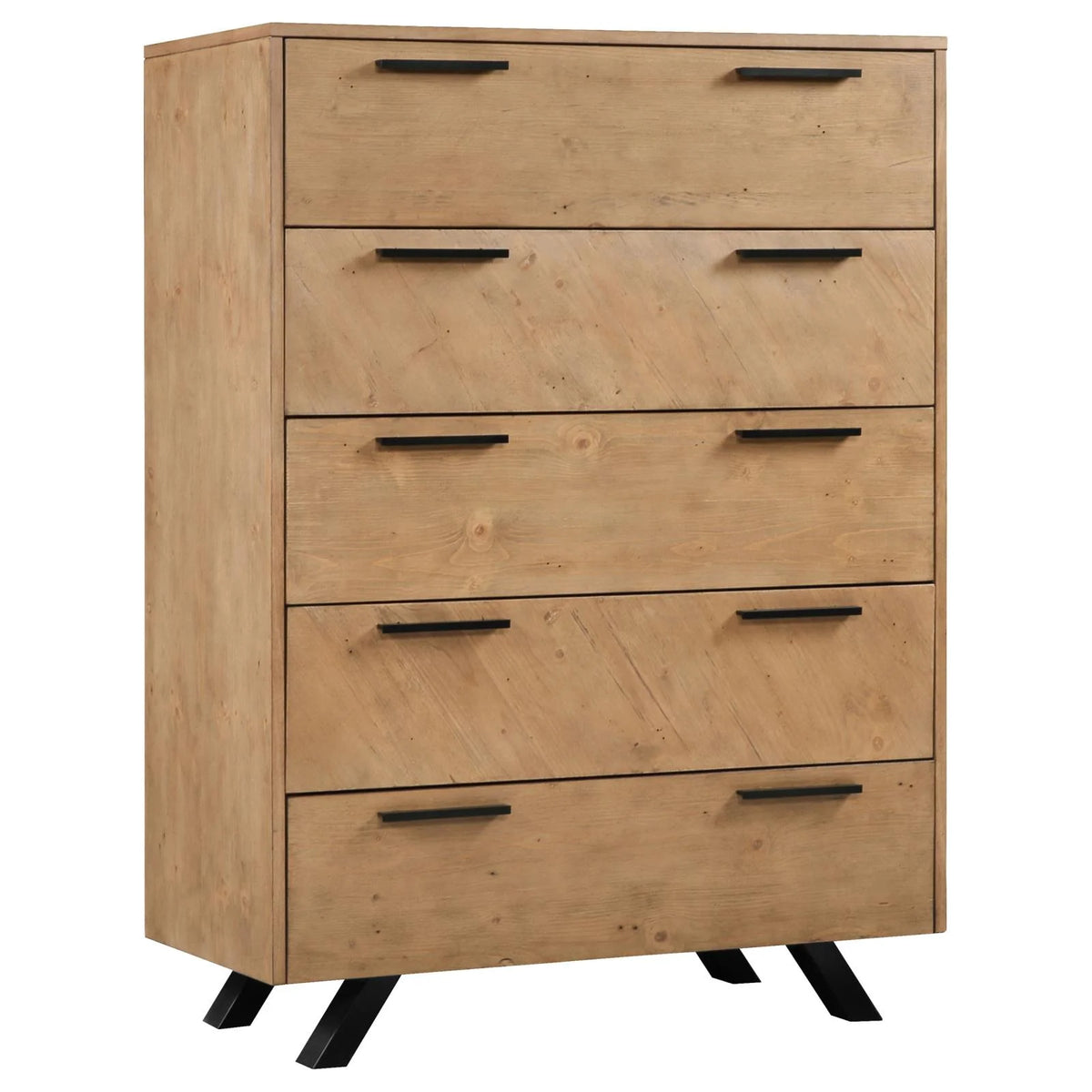 Light Honey Brown 5-drawer Rectangular Chest A888916