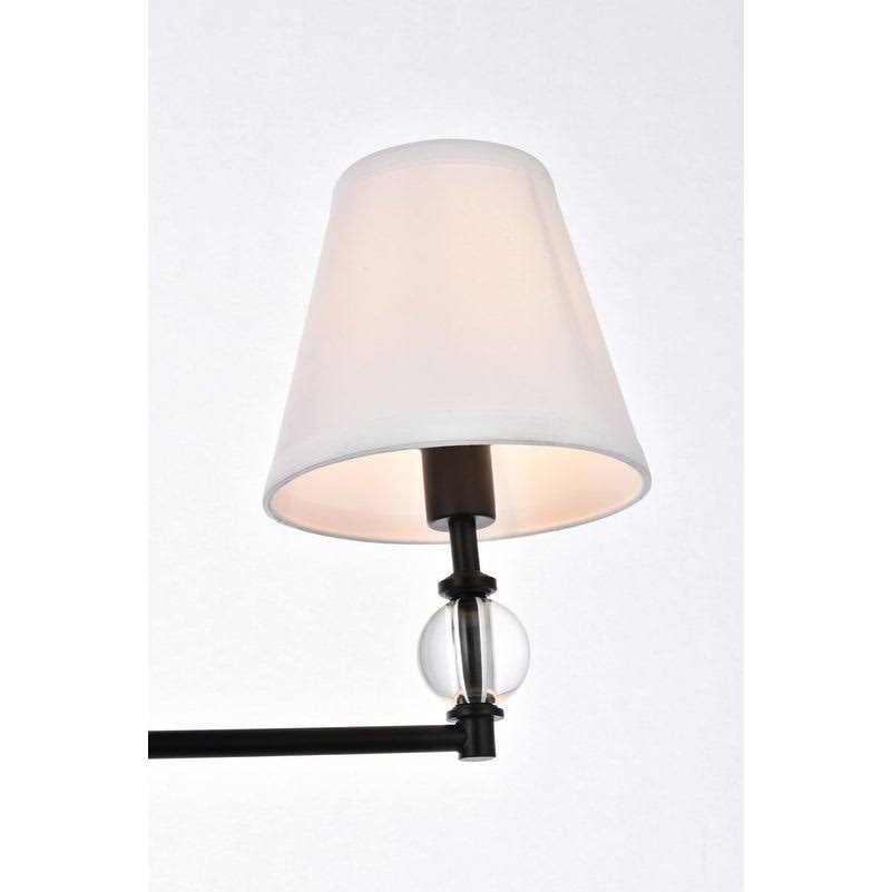 3 Light Bath Sconce with White Fabric Shade K545
