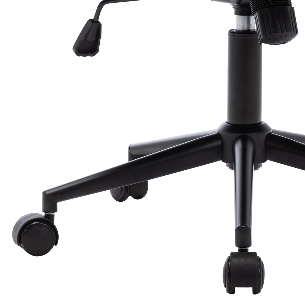 Home Office Chair PU Leather Swivel Dark Brown V4776
