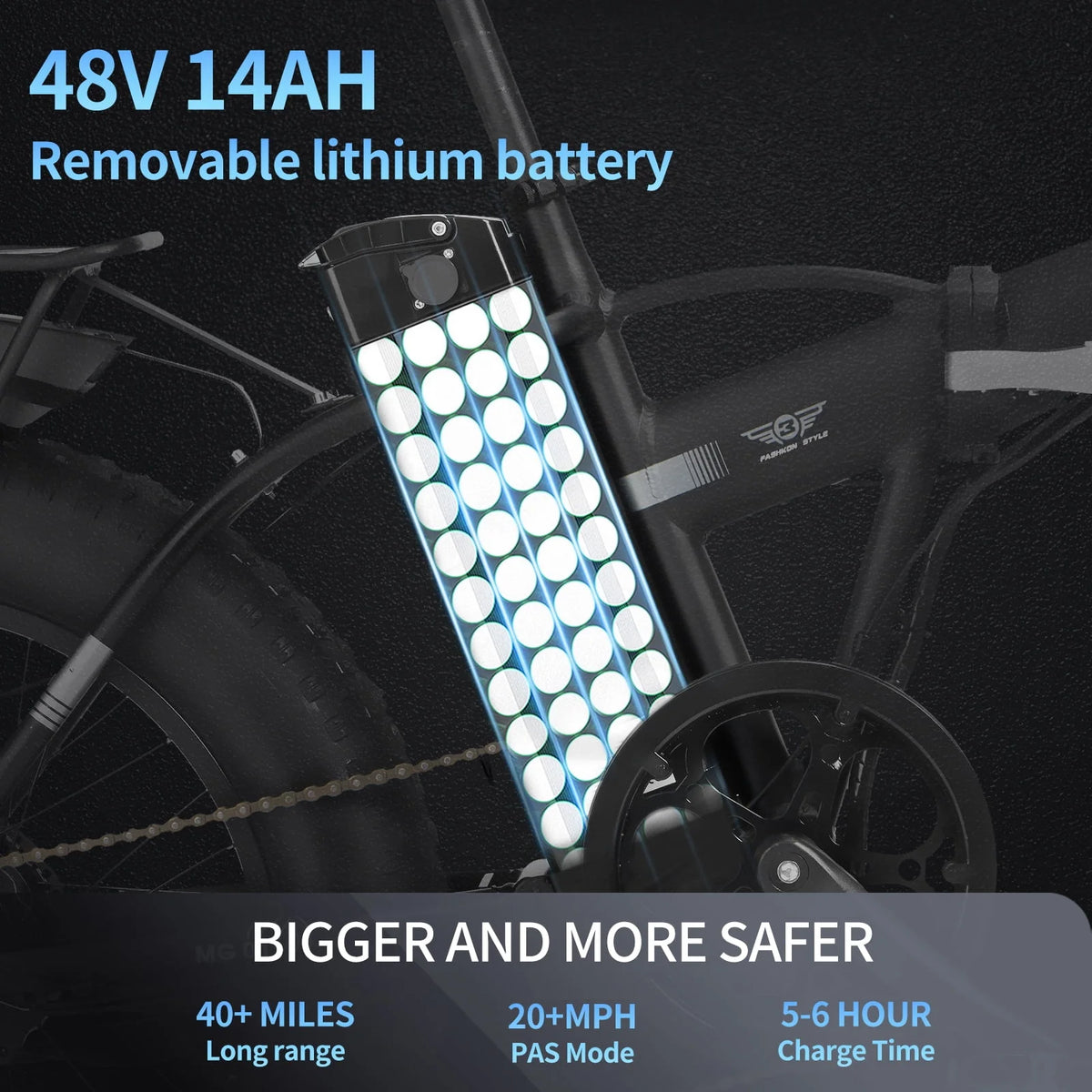 20 Fat Tire 750W 48V 14AH Foldable Electric Bike P567