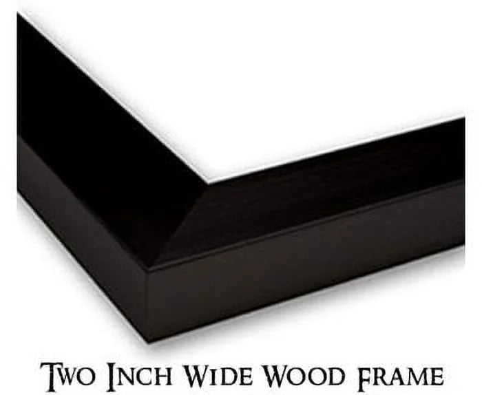Black Wood Framed Print Art B761
