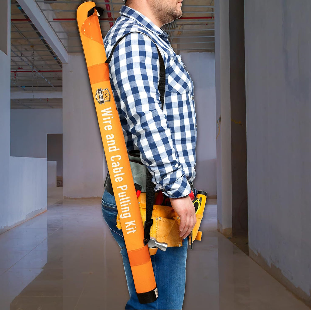 33 Foot Wire and Cable Pulling Kit with 19 Multi-function Attachments P60709