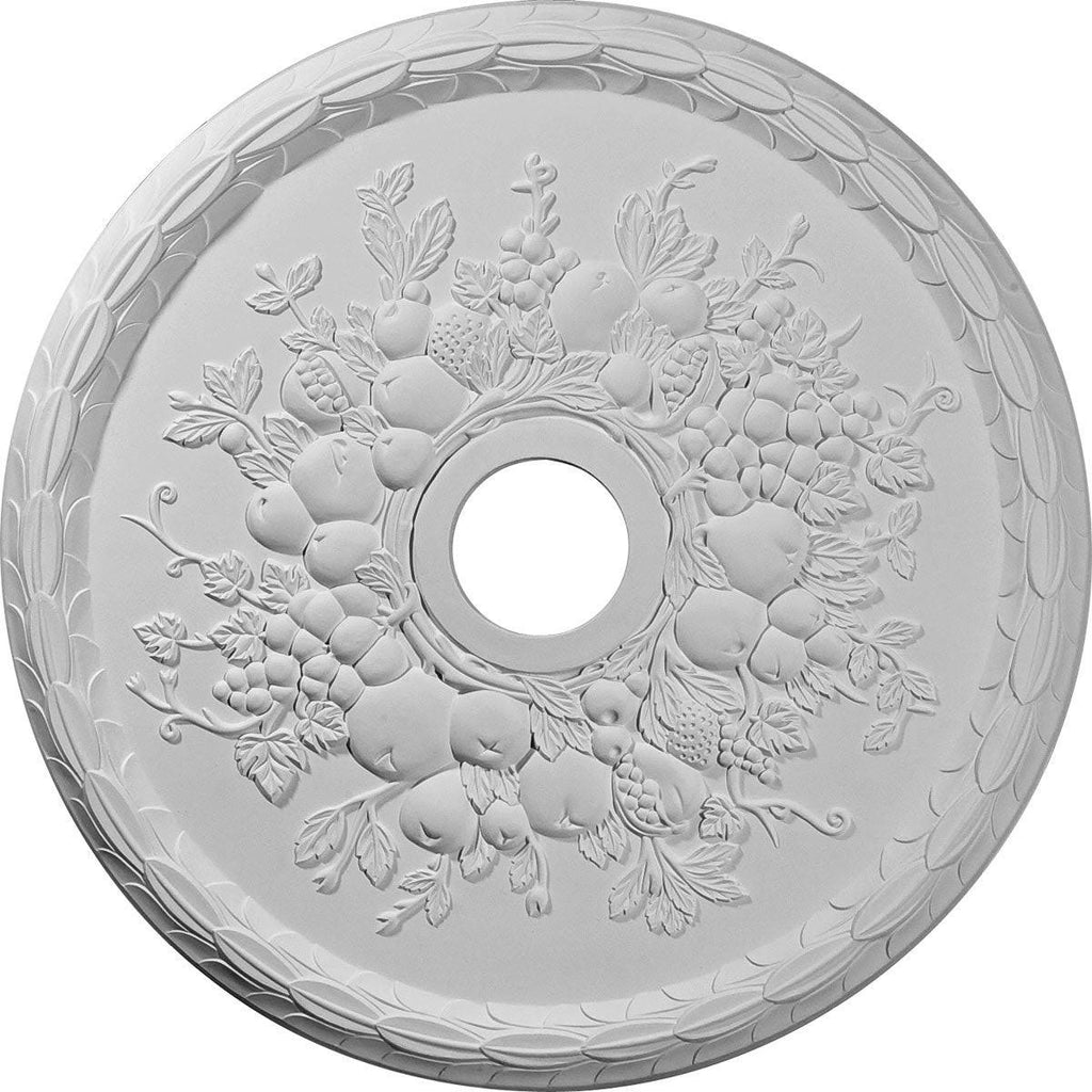 Hand-Painted Black Pearl Ceiling Medallion D386