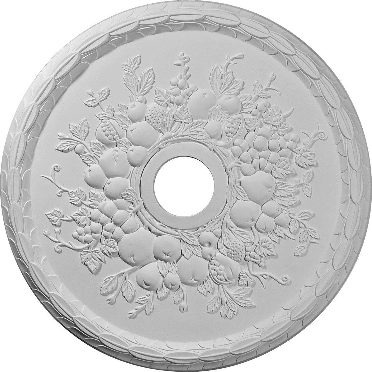Hand-Painted Black Pearl Ceiling Medallion D386