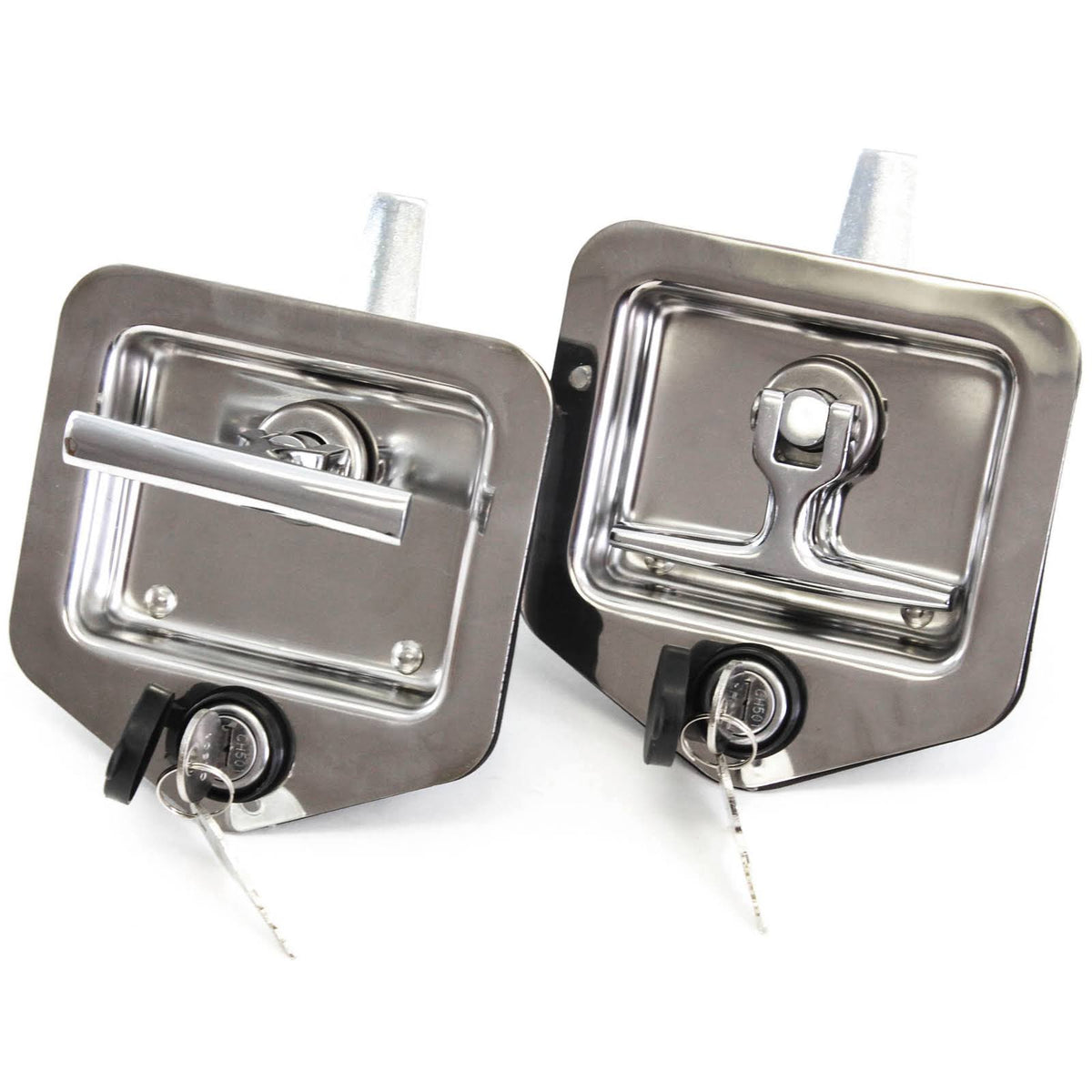 2 Folding T Handle Single Point Latch Blind Studs Cylinder Gasket Keys Camper RV Z484831