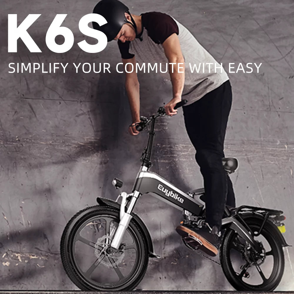 Folding Electric Bike 500W 48V 12.8AH 20'' Black O692