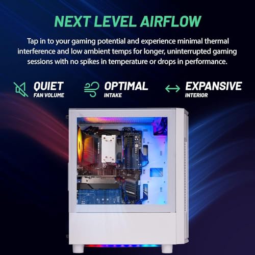 White Gaming PC Desktop, AMD Ryzen 5 3600 3.6GHz, 3060 12GB, 16GB DDR4 3200, 1TB SSD, 600W Gold PSU, Windows 10 Home 64-bit, AC WiFi M796679