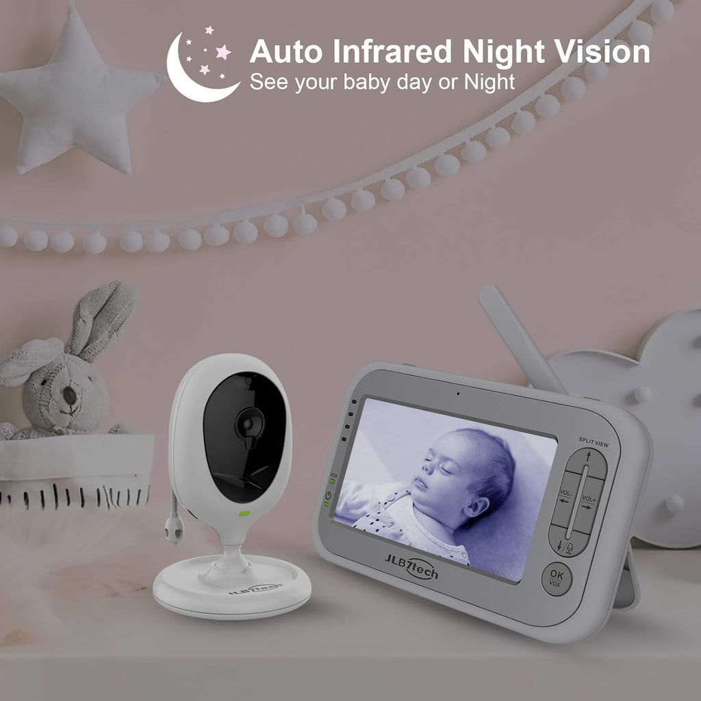 5 Split Screen Video Baby Monitor with 2 Cameras and Audio M344556