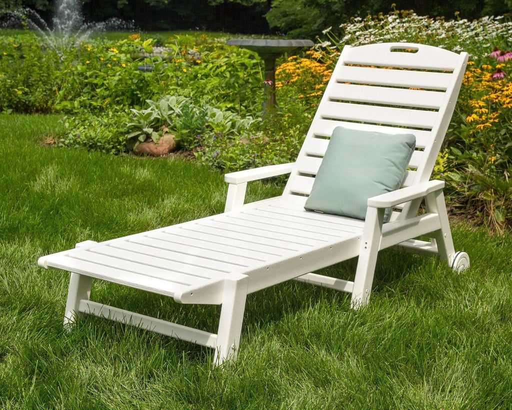 Slate Grey Wheeled Chaise with Arms Y484468