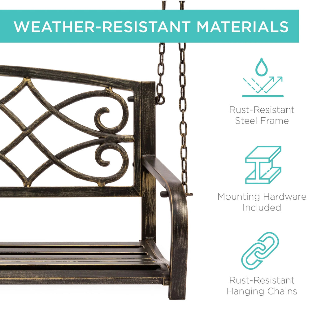 2-Person Metal Outdoor Porch Swing H628555