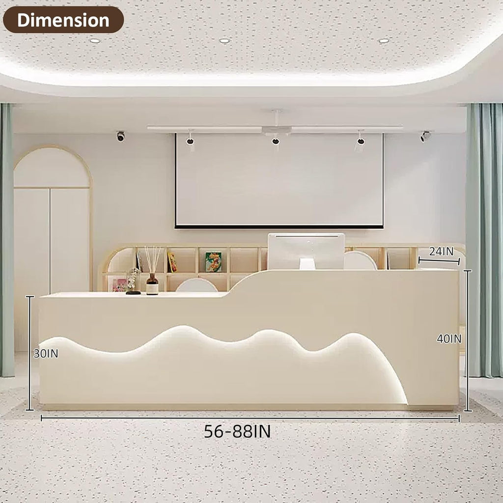 Reception Desk with Lockers and Storage Shelves U3358