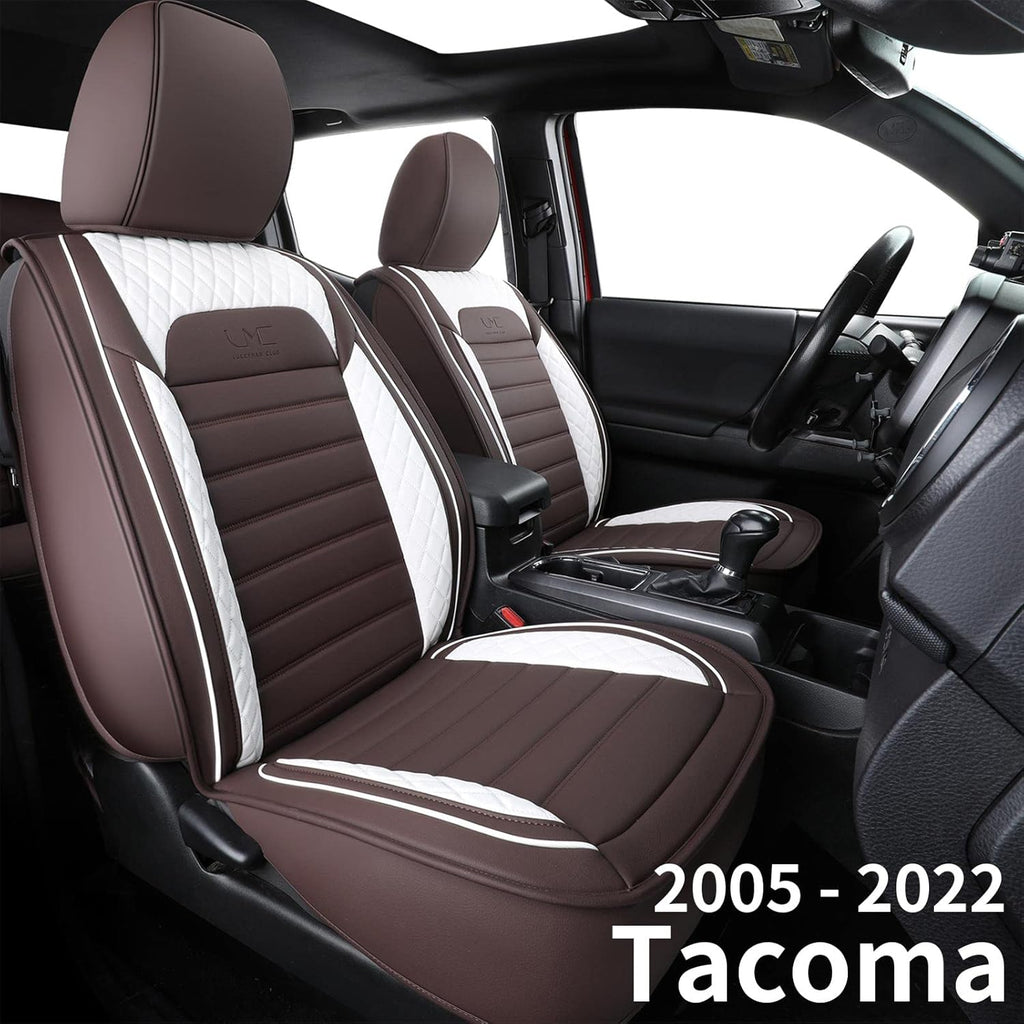 Water Proof Faux Leather Seat Covers, Black & Gray 2 pcs N6170