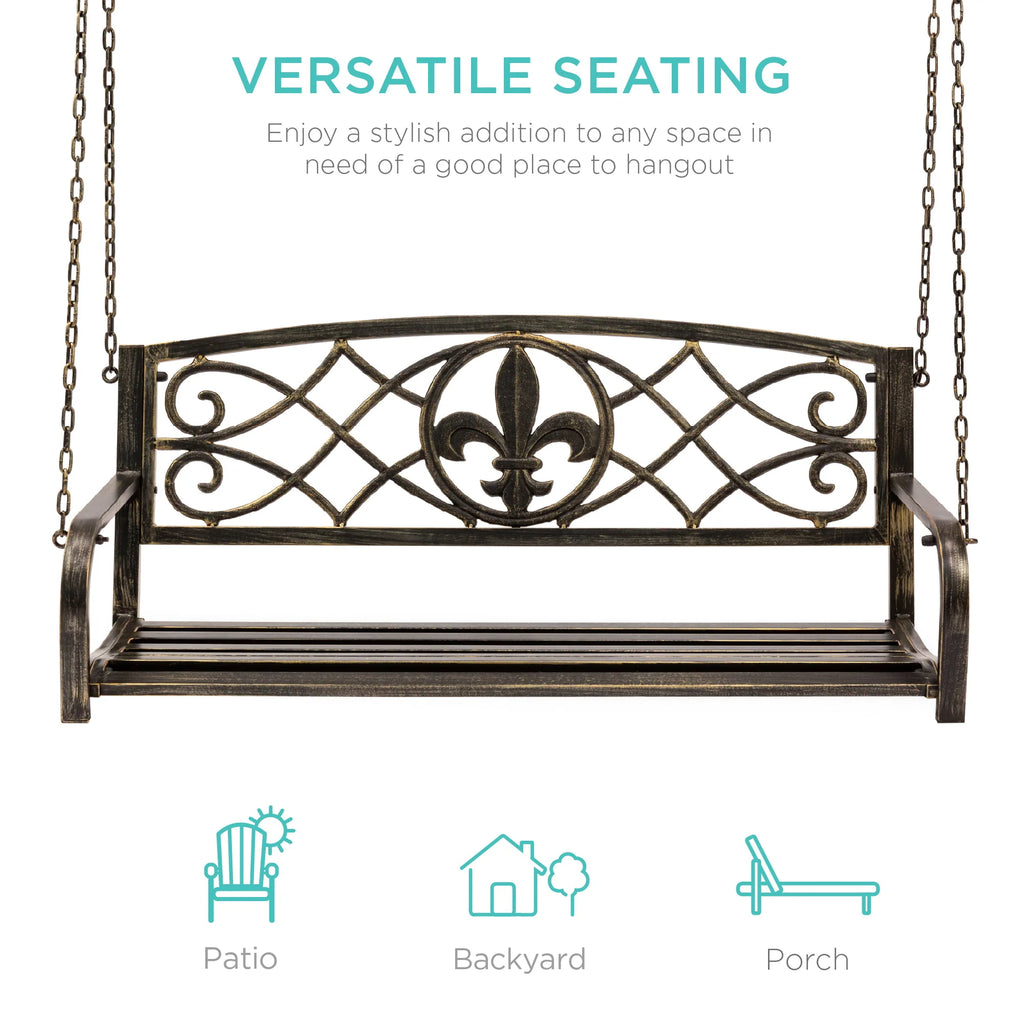 2-Person Metal Outdoor Porch Swing H628555