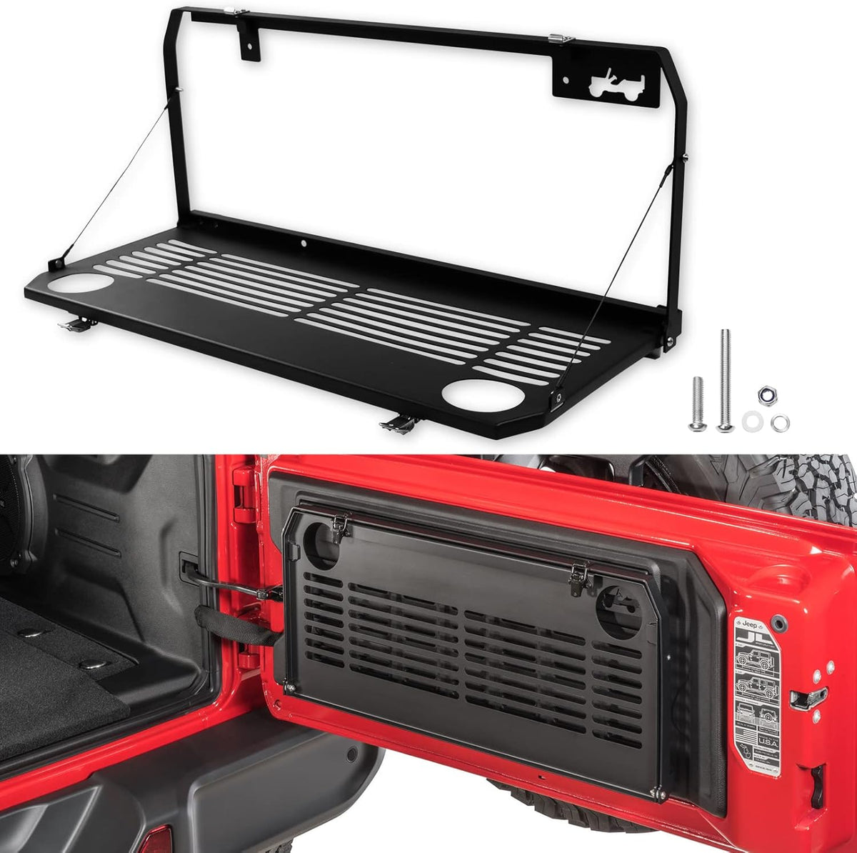 Tailgate Table Steel Foldable Cargo Shelf W4730