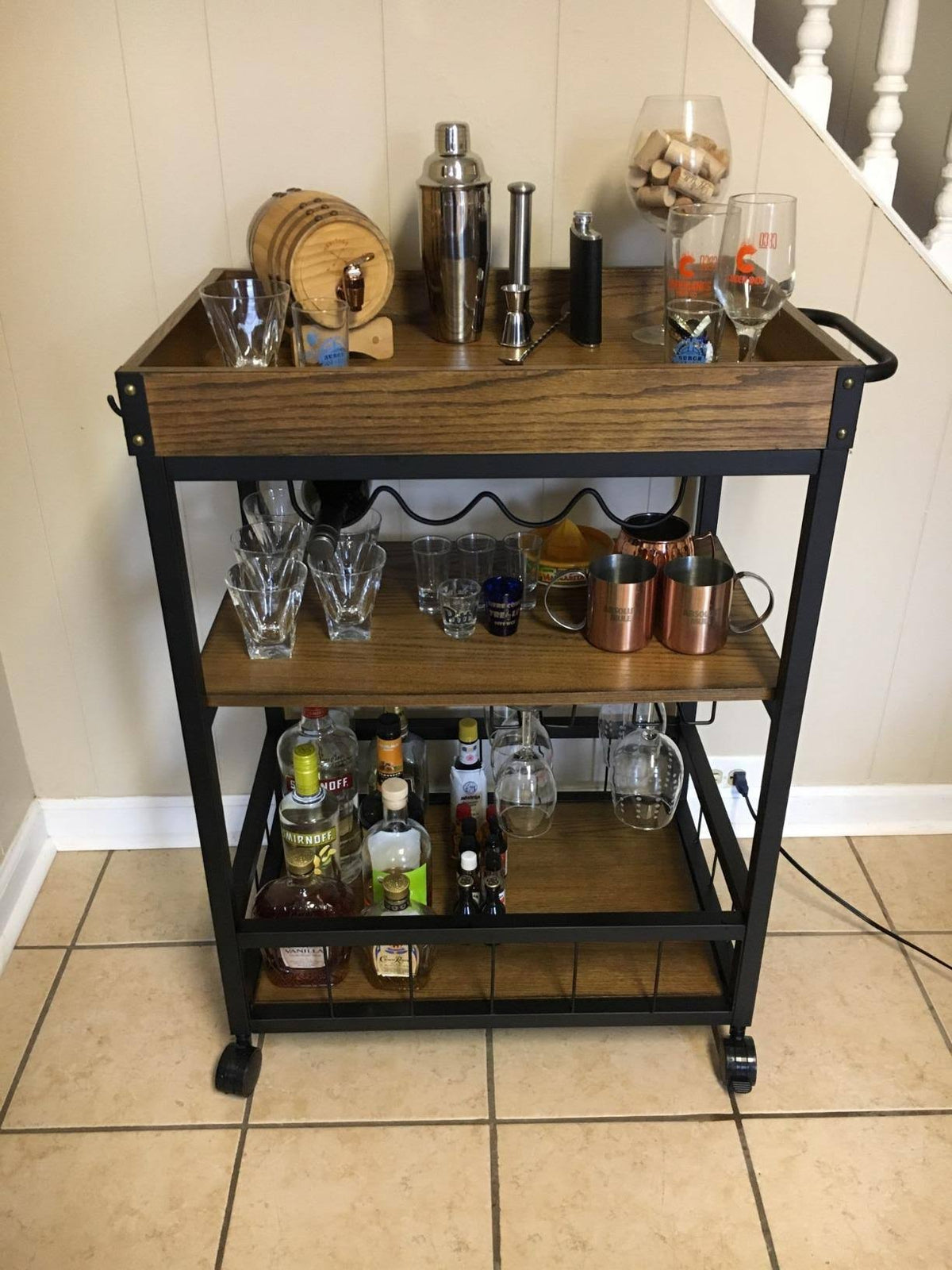 Black Kitchen Cart W27357