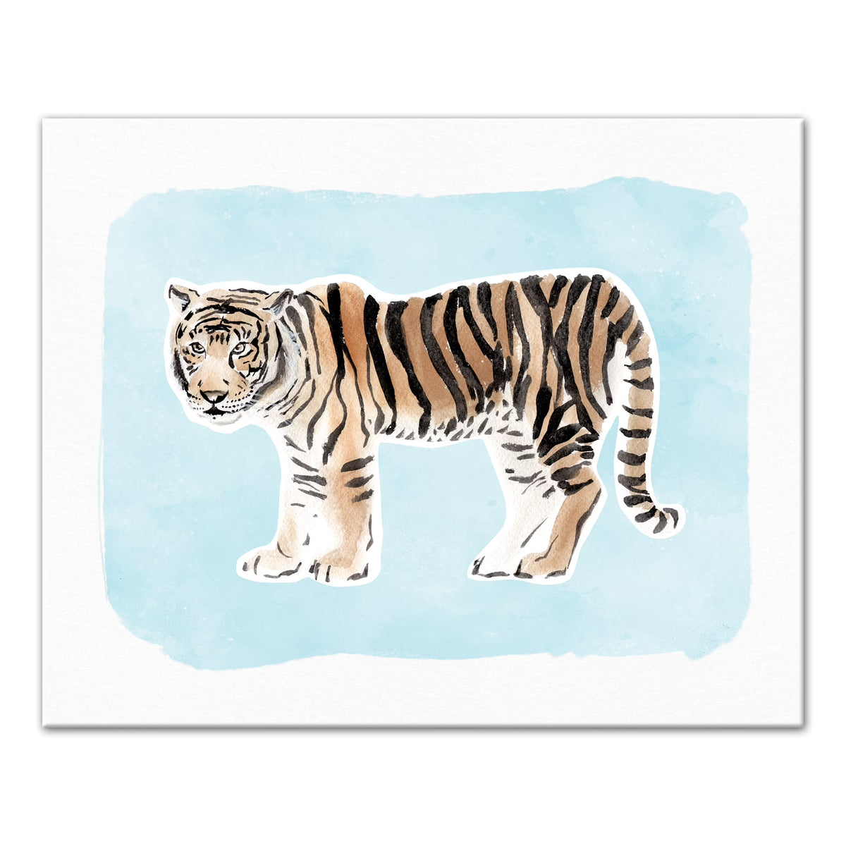 Watercolor Tiger Canvas Wall Art W1438