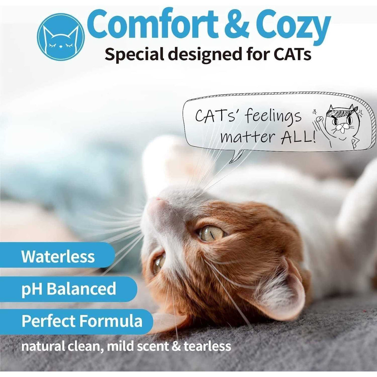 Waterless Cat Shampoo with Cat Brush G96824