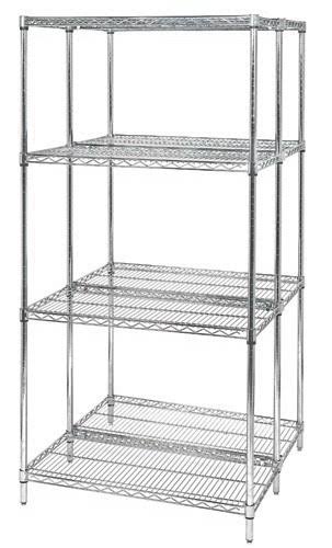 Chrome Wire Shelving Unit S8124