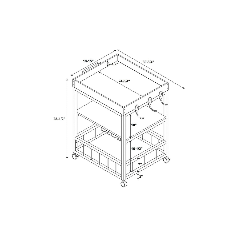 Black Kitchen Cart W27357