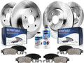 Front and Rear Disc Rotors and Brake Pads 10pc Set R254