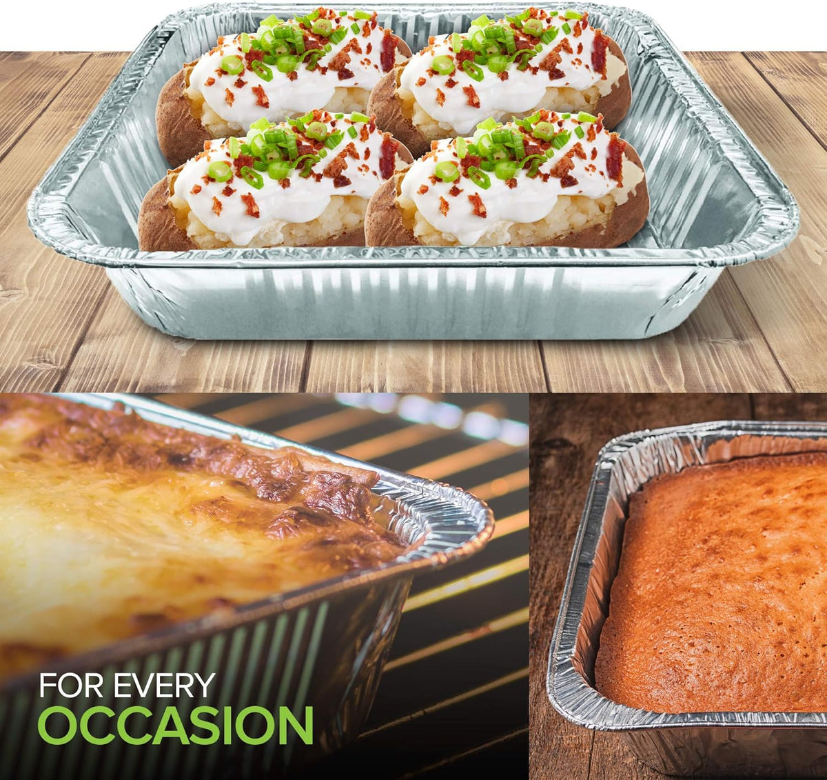 9x9 Aluminum Foil Pans (30 Pack) D173