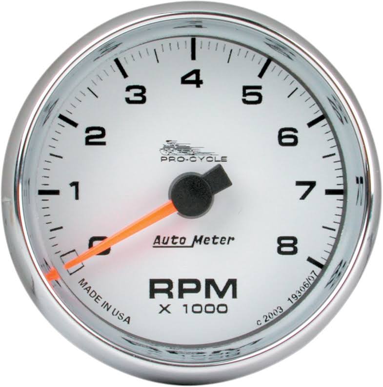 2 5/8in. White Face Electronic Tachometer W817