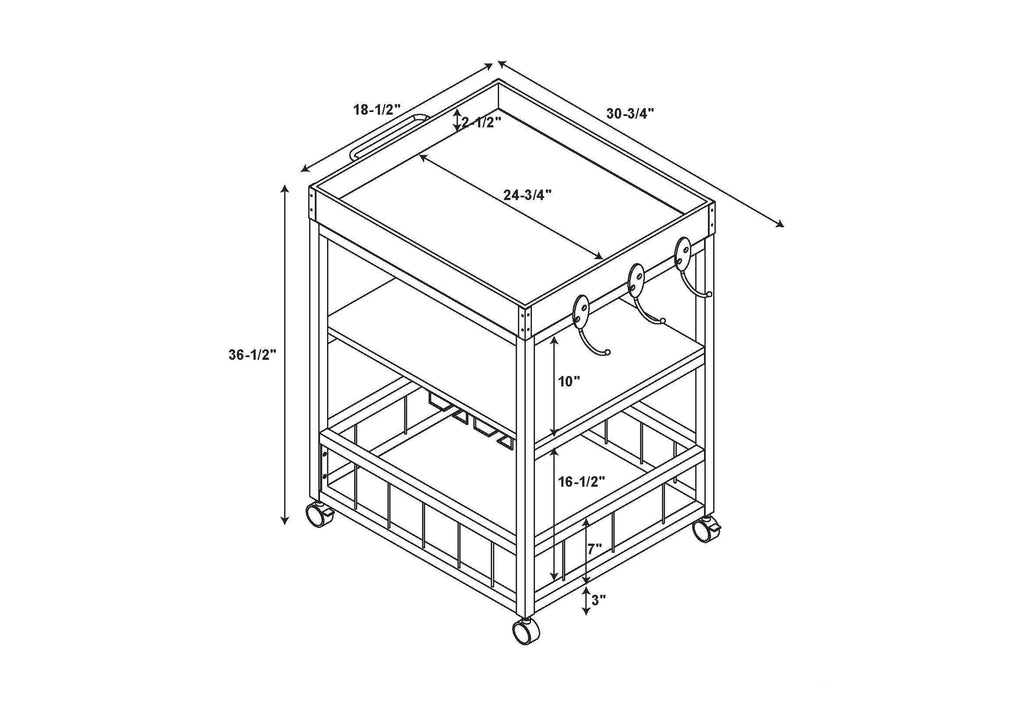 Black Kitchen Cart W27357