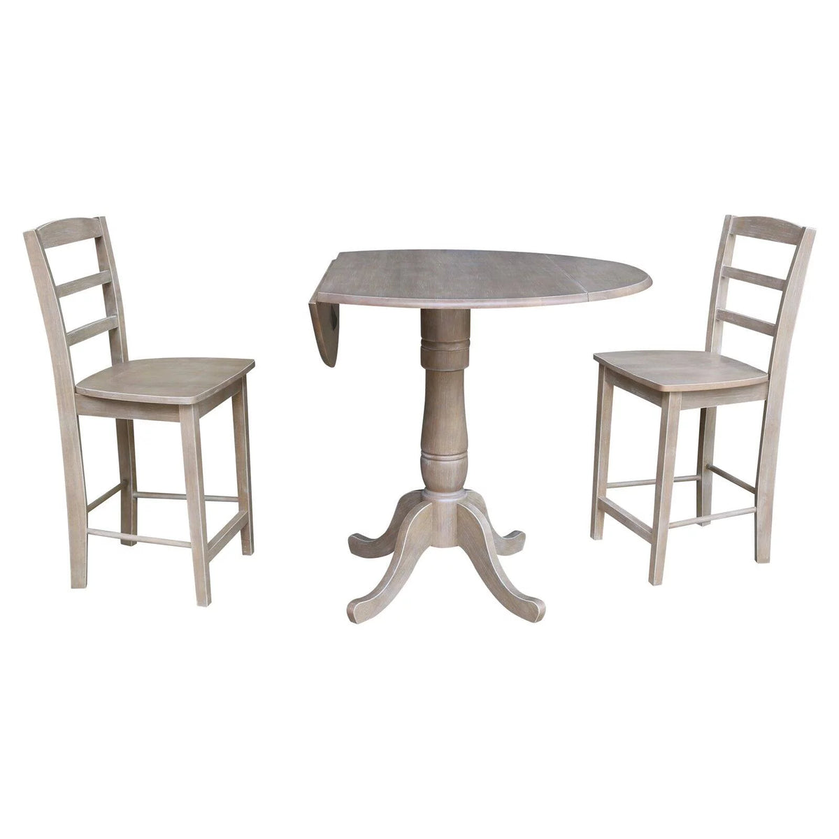 42" Round Dual Drop Leaf Pedestal Table L78989