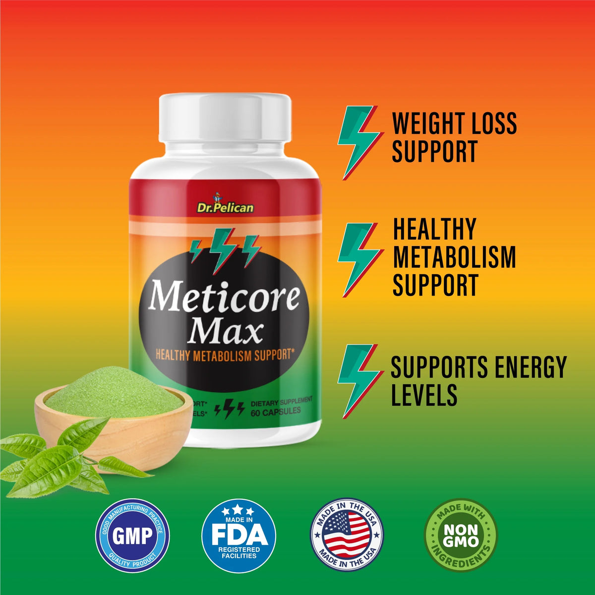 120 Capsules Weight Loss Support Metabolism Energy N410
