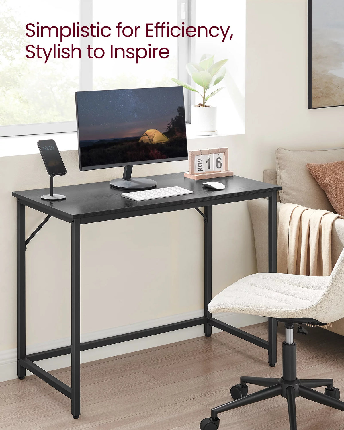 Rustic Brown Black Computer Desk P942231