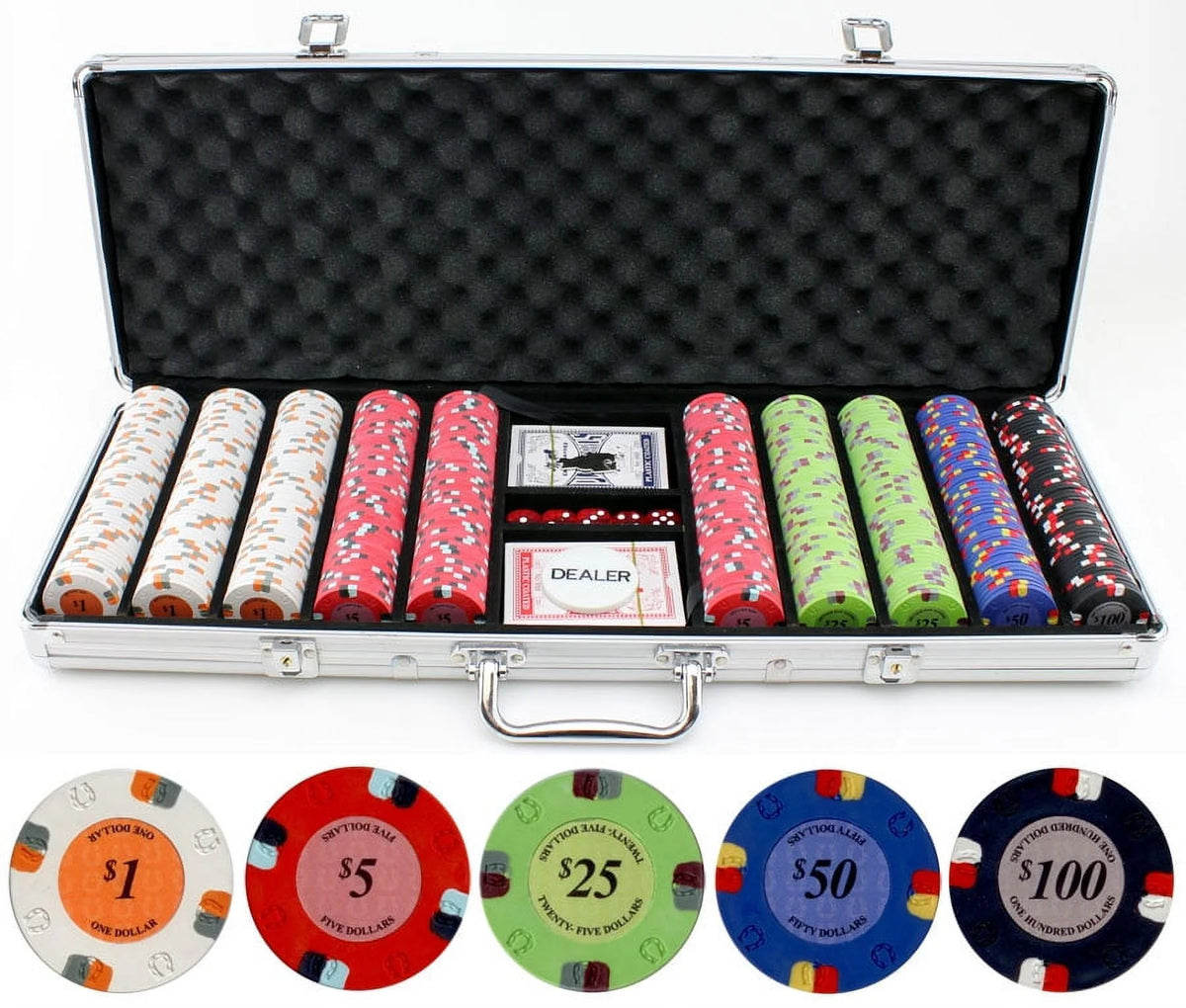 13.5g 500pc Clay Poker Chips Set A134