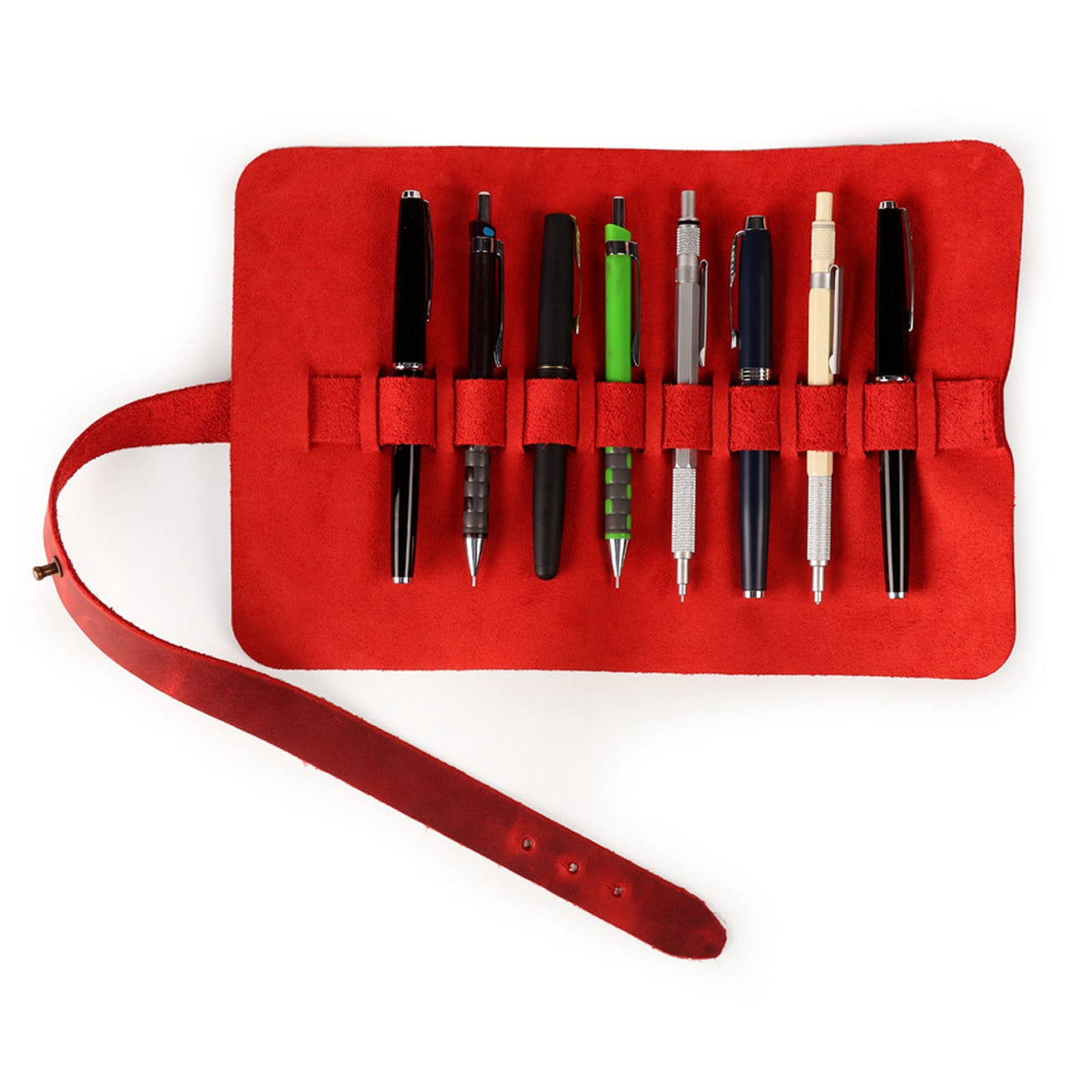 Genuine Leather Pen and Pencil Roll Case S15092