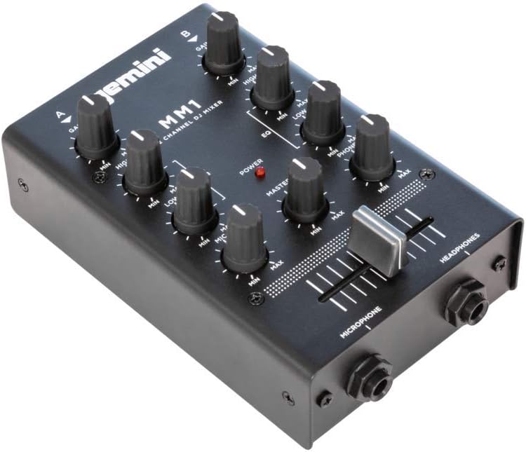 2-Channel DJ Podcast Mixer with Cross-Fader U64250