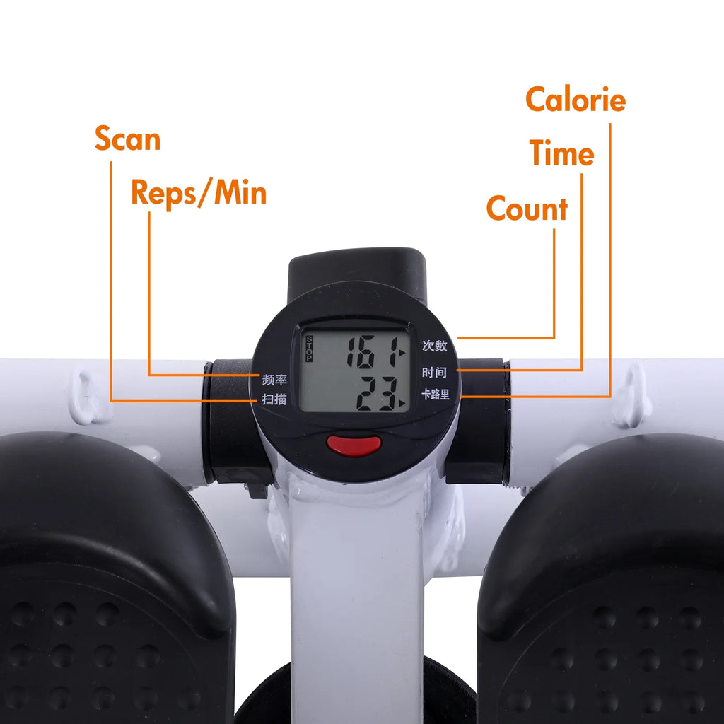 White Mini Stepper with Resistance Band G6972