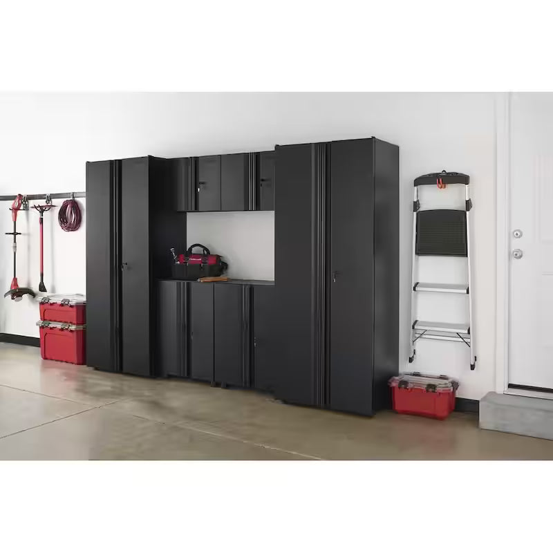 6-Piece Welded Steel Garage Storage System in Black E22885
