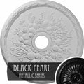 Hand-Painted Black Pearl Ceiling Medallion D386