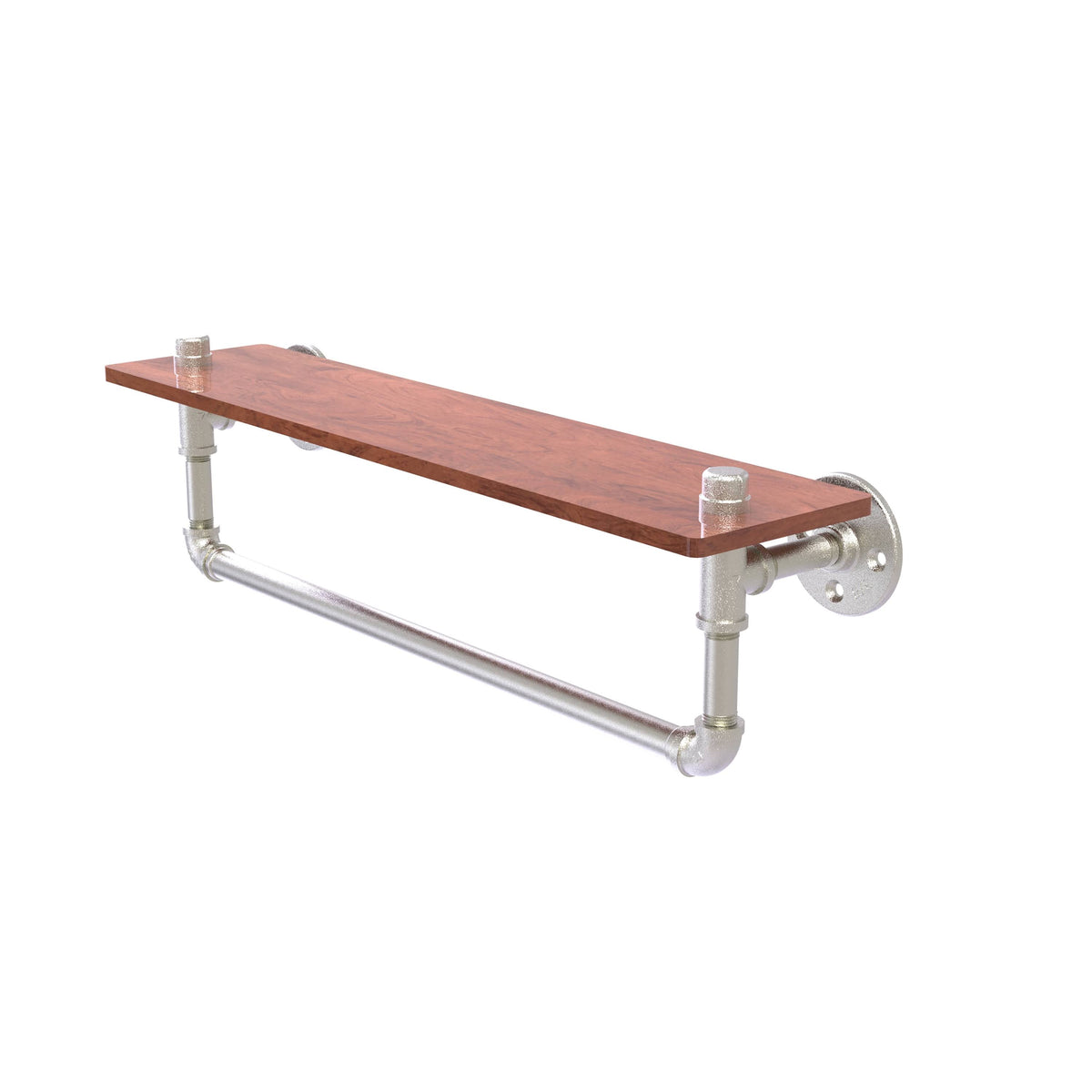22 inch Ironwood Shelf Towel Bar Satin Nickel F28043