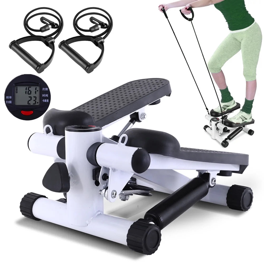 White Mini Stepper with Resistance Band G6972