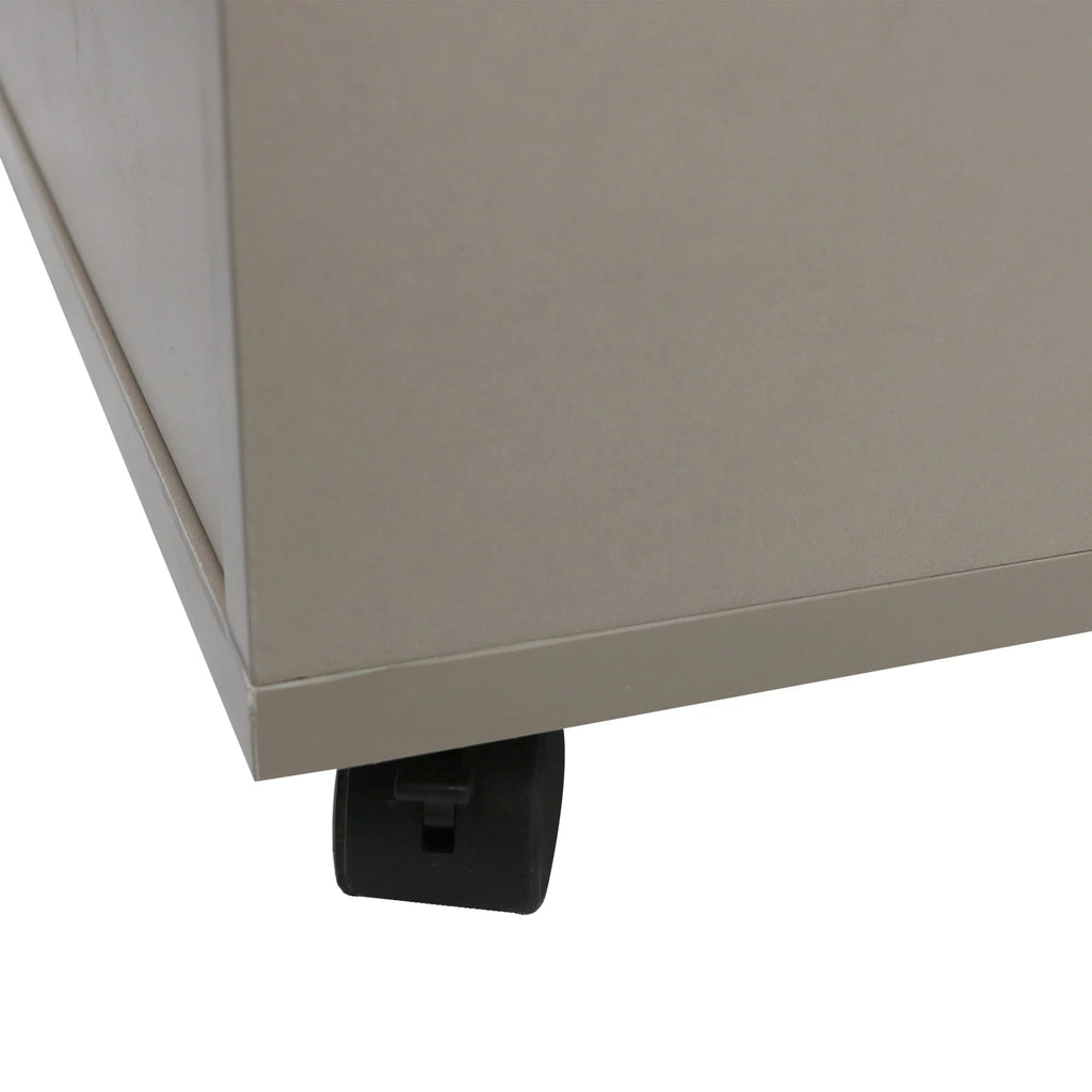 5 Drawer White Gray Rolling Filing Cabinet V7686