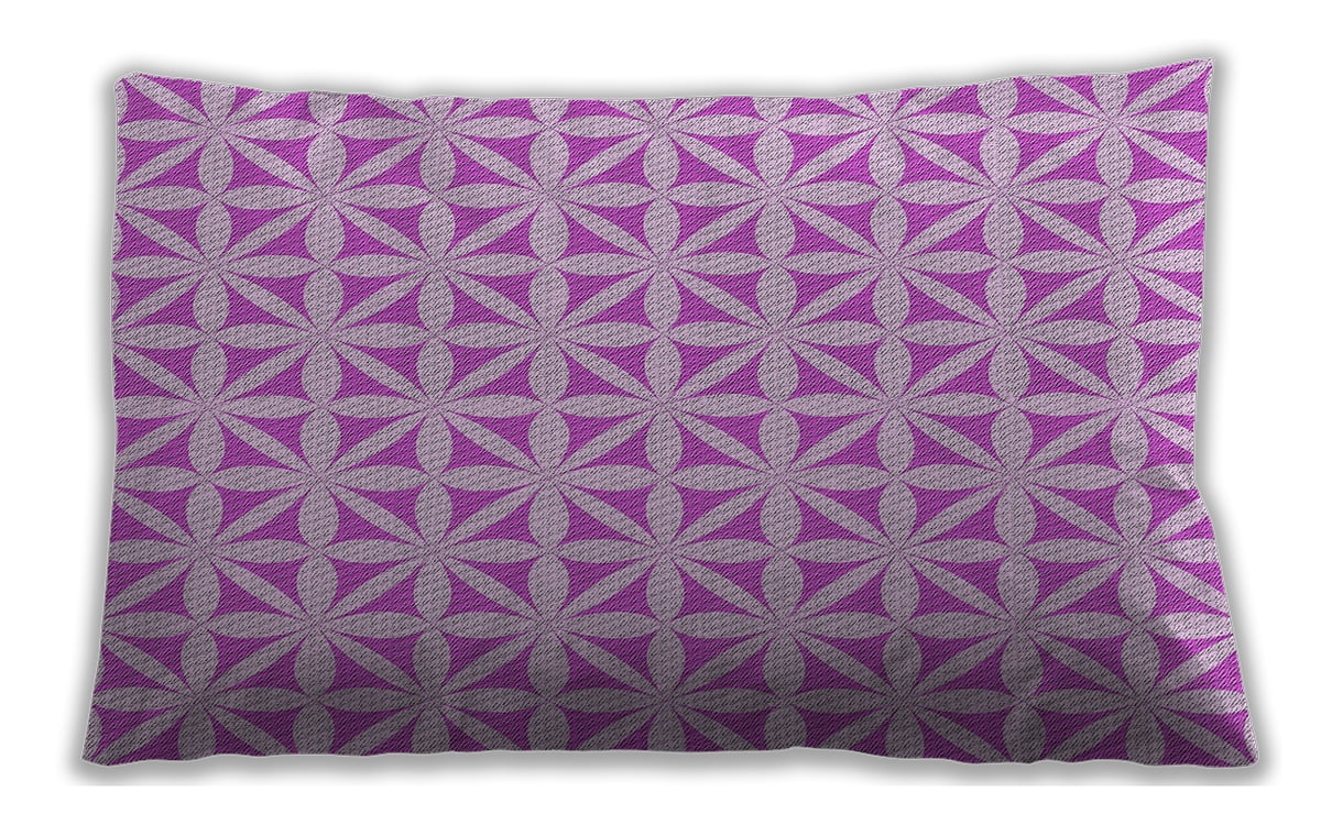 Indoor Rectangular Patterned Lumbar Throw Pillow, 13 inch by 19 inch Q838