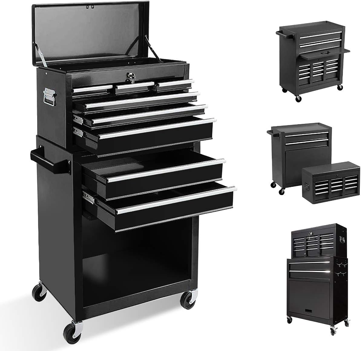 8 Drawer Rolling Tool Chest with Locks F9931