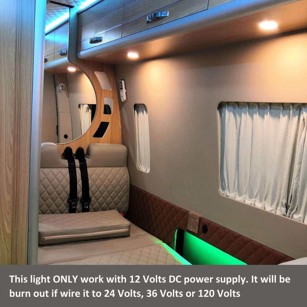 4.5Inch LED RV Puck Light Full Aluminum Recessed Mount Down Light 12V Pack of 6 O533