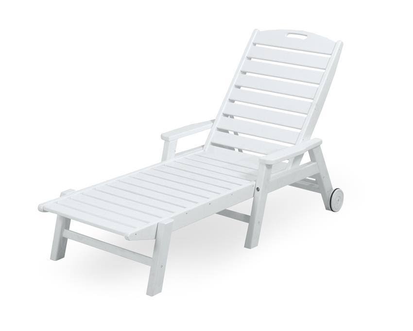 Slate Grey Wheeled Chaise with Arms Y484468