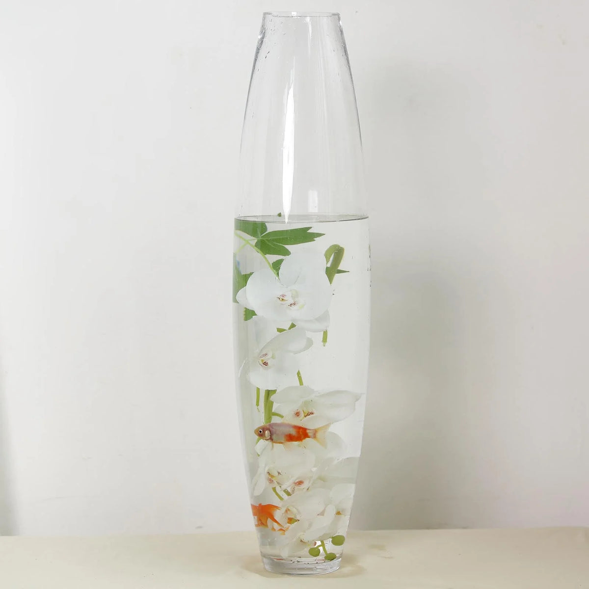 31" Tall Tapered Cylinder Glass Vase Clear H75600