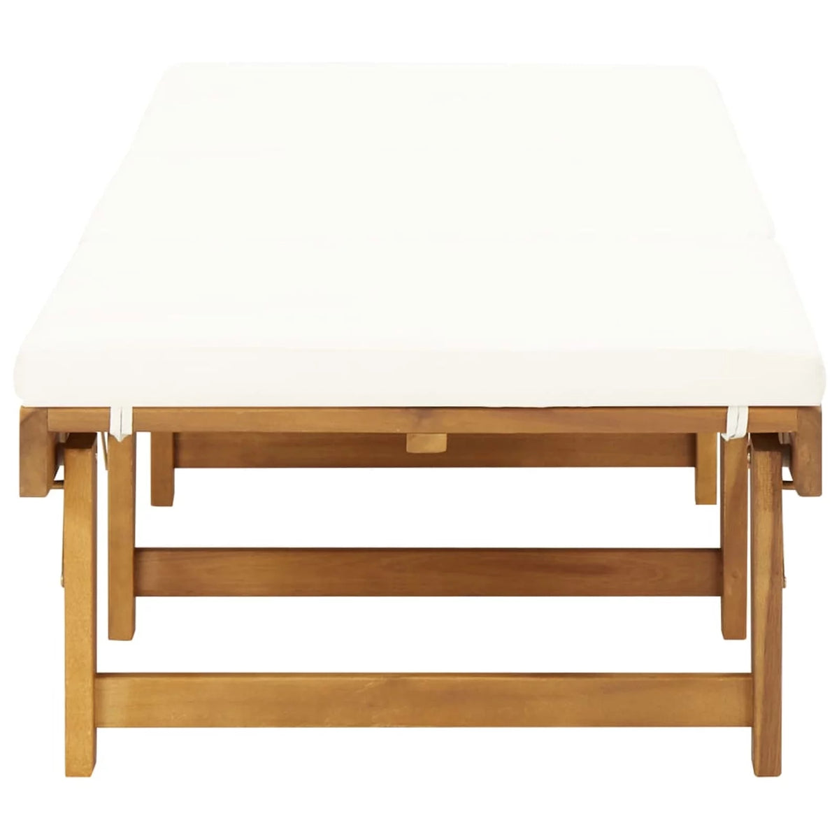 Acacia Wood Adjustable Folding Sun Lounger with Cushion K7464