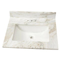 Marble Single Sink Vanity Top with White Sink B379880