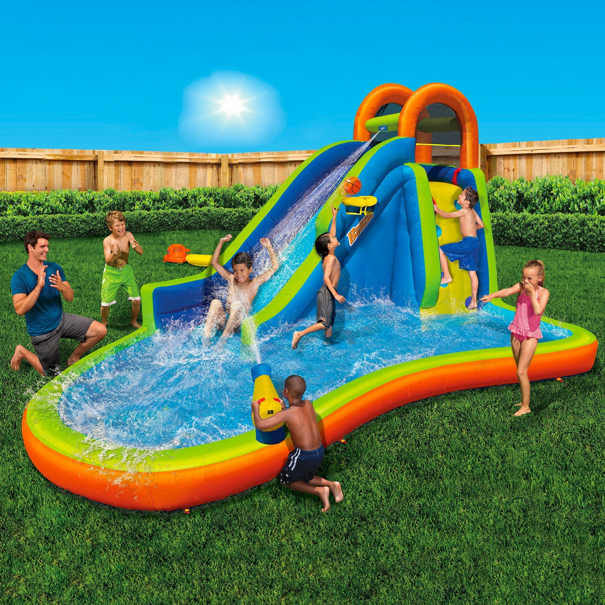 Inflatable Outdoor Backyard Water Slide Splash Toy G282