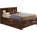 Wood Queen Bookcase Storage Bed with Shelves & Drawers K118175