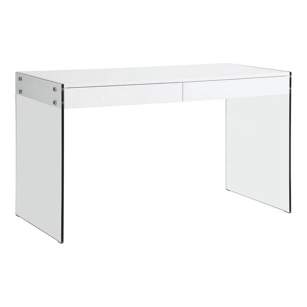 51.2" Wood and Glass Desk S656