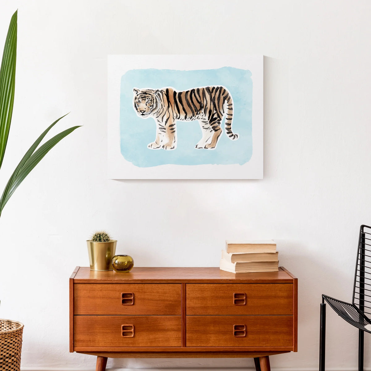 Watercolor Tiger Canvas Wall Art W1438